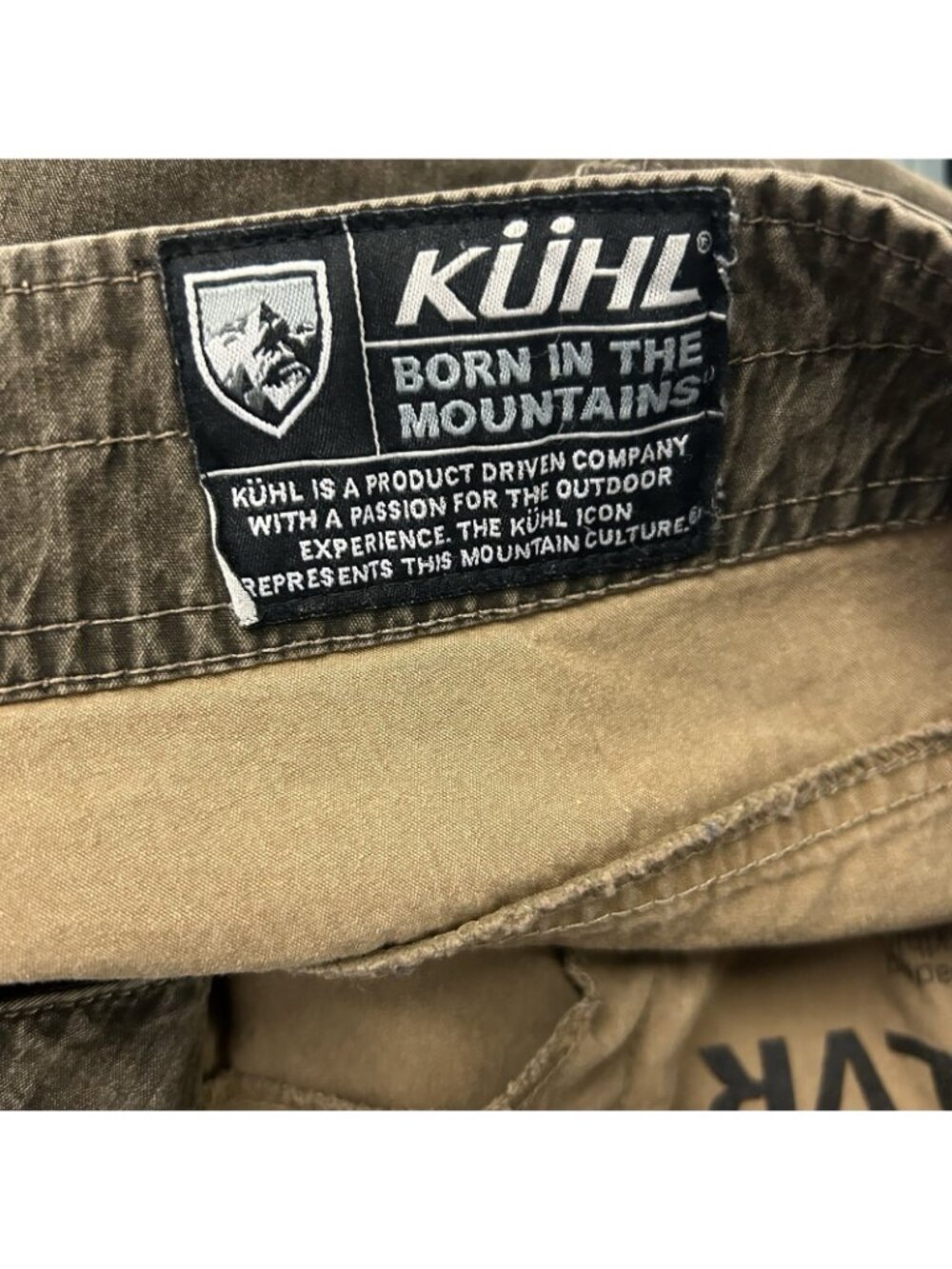 Kuhl Revolvr Pants Mens Size 38x32 Olive Green Vintage Patina Dye Outdoor Hiking - Picture 9 of 16